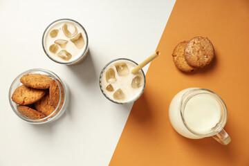 Cold drink for refreshing - ice coffee. Fresh summer drink