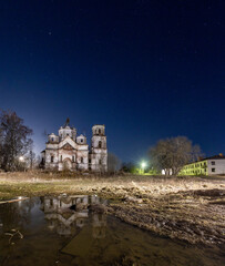 an abandoned church in the village. Leningrad region. Russia