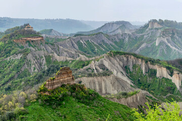 The spectacular valley of the gullies, Bagnoregio, Viterbo, Italy