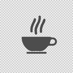 Coffee cup vector icon EPS 10. Simple silhouette.