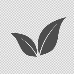 Leaf vector icon EPS 10. Eco simple isolated logo