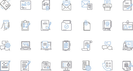 Crafting line icons collection. DIY, Handmade, Artistic, Upcycling, Sculpting, Knitting, Embroidery vector and linear illustration. Quilting,Paper-mache,Painting outline signs set