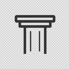 Column vector icon EPS 10. Simple isolated greek pillar sign symbol