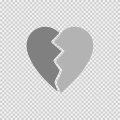 Heart broken vector icon eps 10.