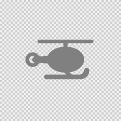 Helicopter vector icon eps 10. Simple isolated illustration.