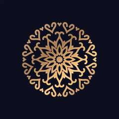 Circulated Islamic pattern mandala design background vector