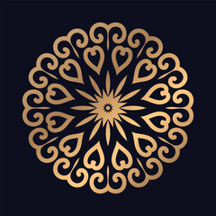 Elegant flower pattern mandala design background vector