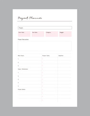 Progess and Project Planner. 