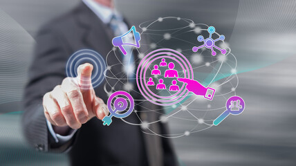 Man touching a prospects concept