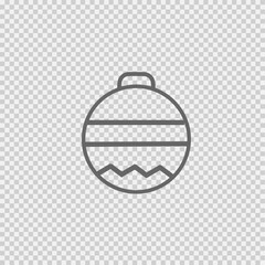 Obraz premium Christmas ball vector icon eps 10. Xmas decoration simple isolated illustration.
