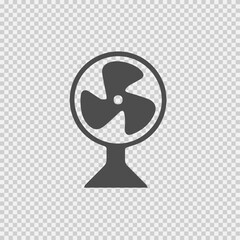 Fan vector icon eps 10. Ventilator simple isolated pictogram.