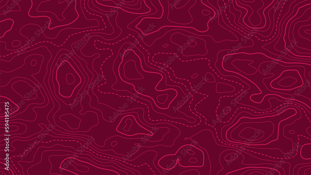 Poster topographic map background. terrain height map generation. grid map. abstract vector illustration.