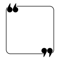 Set of quote mark, quotes icon vector sign design round square box