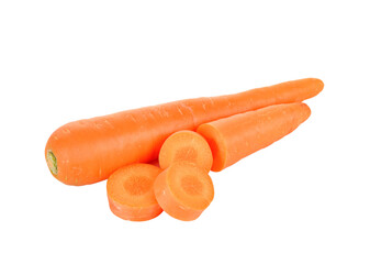 fresh carrots isolated on  transparent png