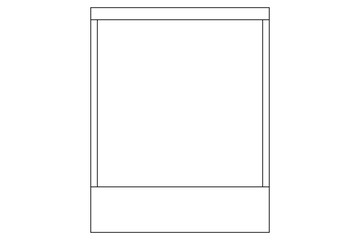 polaroid photo frame isolated on white. vector illustration