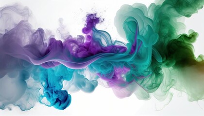 Fototapeta premium Color Smoke Wave abstract multi color Background