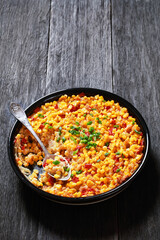 New Orleans Style Corn casserole in baking dish