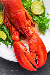 lobster seafood meal food snack on the table copy space food background rustic top view