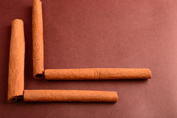 Cinnamon stick and star anise spice.