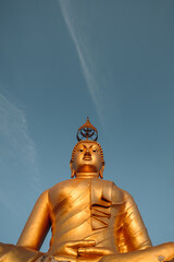 Buddhism Religion Golden Temple Image Sough-East Asian Praying Statue