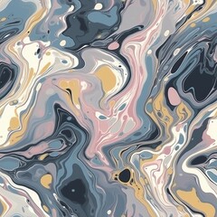 Liquid marble organize in an one of a kind shape. Seamless pattern, AI Generated