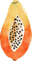 cute fruit abstract watercolor digital painting style