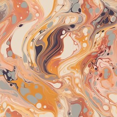 Fluid marble daze in with an hypothetical touch for print and organize. Seamless pattern, AI Generated