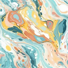 Fototapeta na wymiar Liquid marble daze in with an theoretical touch for print and organize. Seamless pattern, AI Generated