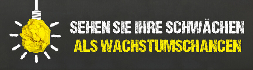 Sehen Sie Ihre Schwächen als Wachstumschancen