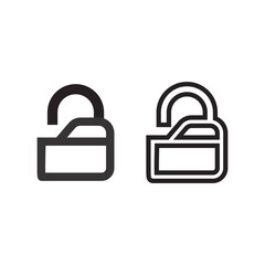 key and lock icon padlock logo and symbol vector design