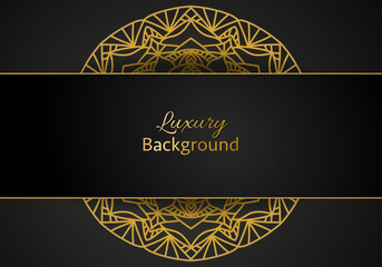 luxury ornamental mandala design background in gold color