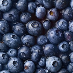 seamless pattern with a bunch of blueberries,  seamless background for the website, generative ai
