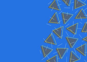 triangular abstract background blue ocean