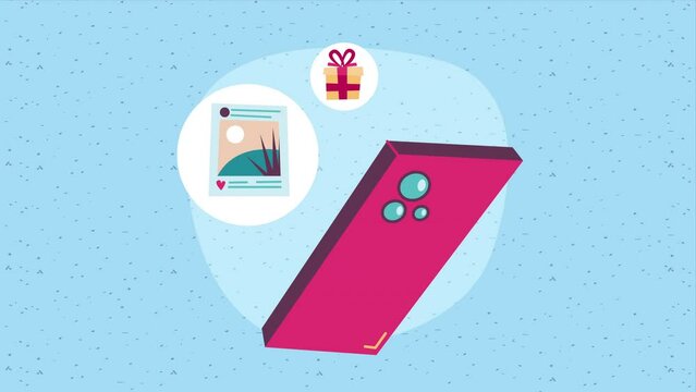 smartphone device tech modern animation