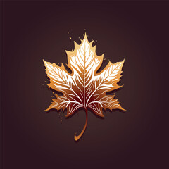 Maple leaf. Vector illustration.
