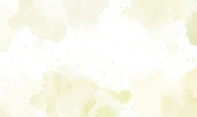 Yellow Watercolor Splash Or Alcohol Ink Art With Paper Texture And White Background, Pastel Liquid Drawing Effect. Illustration Design Template For Wedding Invitation, Decoration, Banner, Background