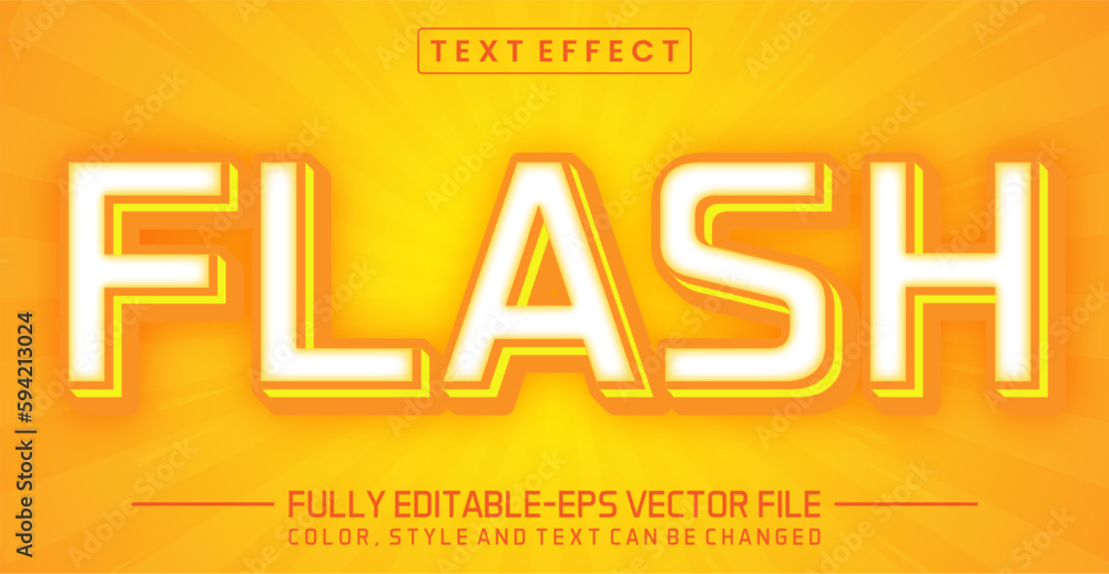 Poster flash text editable style effect
