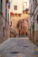 Plakat street in the old town of Palma de Mallorca,
