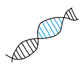 Abbildung von DNA als einfaches Icon