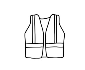 Warnweste schwarz wei&szlig; als einfaches Vektoricon