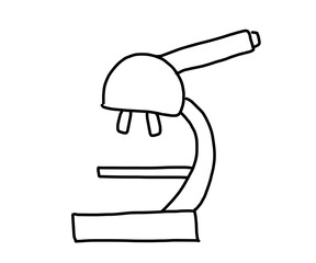 Mikroskop in einfacher Darstellung als Icon