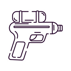 Isolated water gun toy Sketch icon Vector