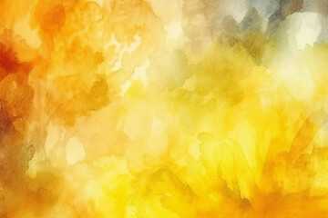 Yellow watercolor abstract background