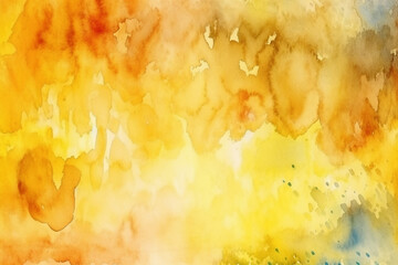 Yellow watercolor abstract background