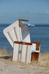 Beach chair, List on Sylt, Sylt, North Frisian Island, North Frisia, Schleswig-Holstein, Germany, Europe