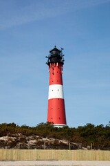 Fototapeta na wymiar Lighthouse, Hoernum, Sylt, North Frisian Island, North Frisia, Schleswig-Holstein, Germany, Europe