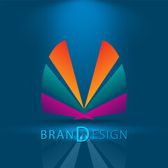 Vector Logo Design Template . Abstract Colorful Wing Icon. Vector illustration.