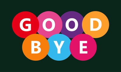 Good Bye Colorful Typography Banner