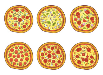 Pizza vector design illustration isolated on white background