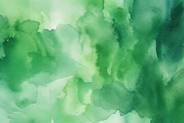 Fototapeta na wymiar Green watercolor abstract background